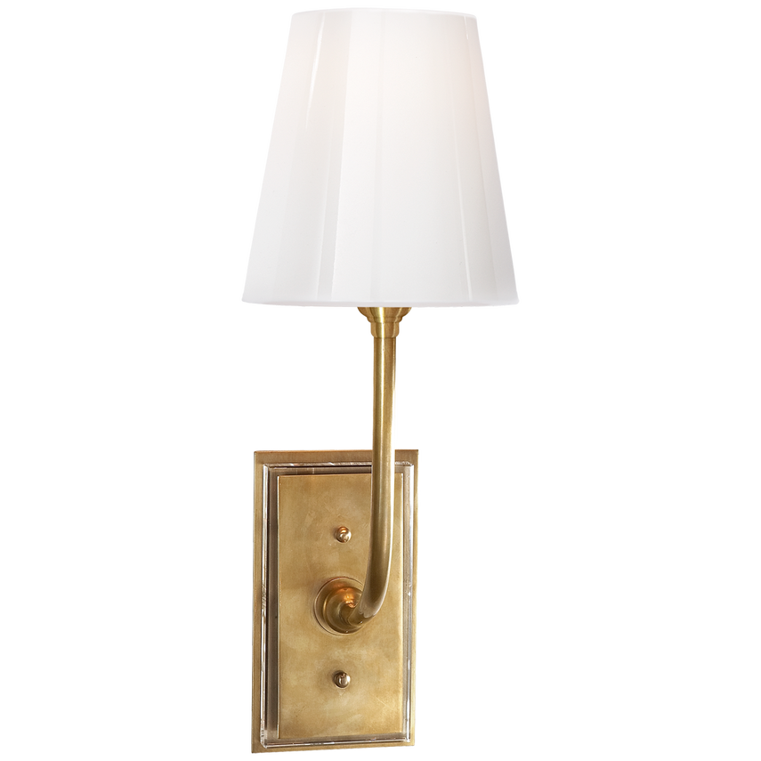 Hand-Rubbed Antique Brass - White Glass