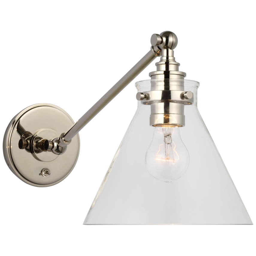 Polished Nickel - Clear Glass