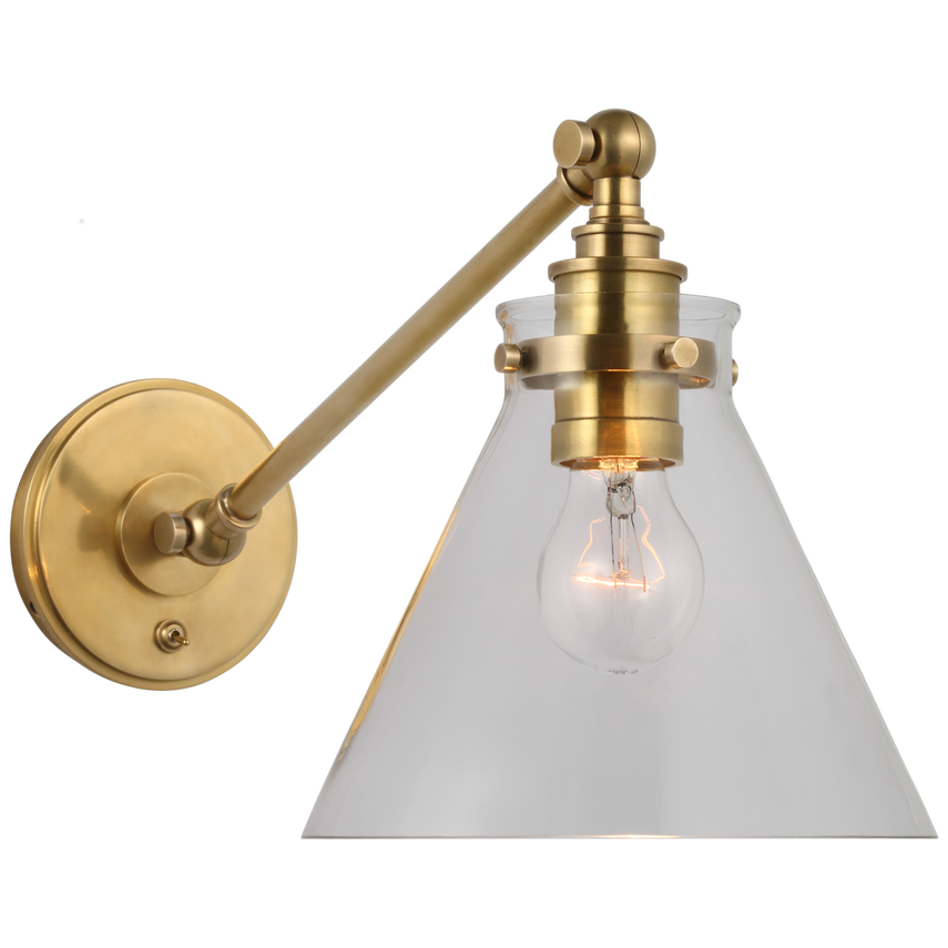 Antique Burnished Brass - Clear Glass