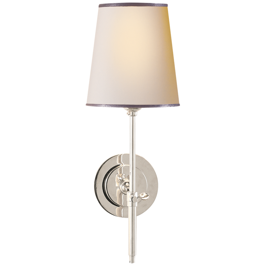 Polished Nickel - Natural paper with Siler Trim