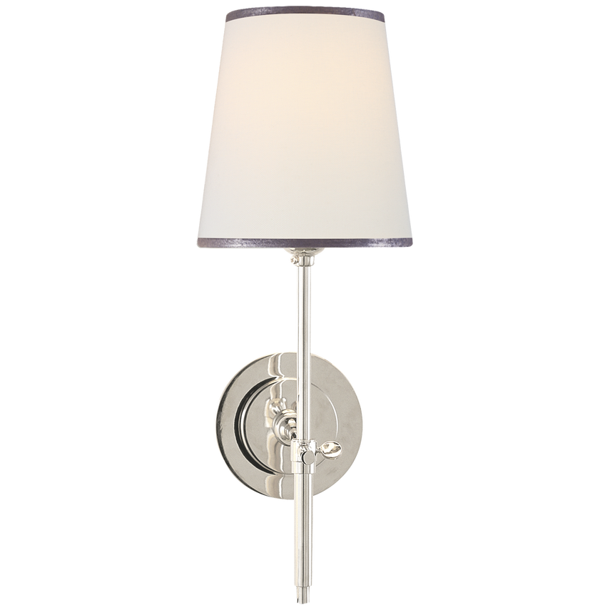 Polished Nickel - Linen with Sliver Trim