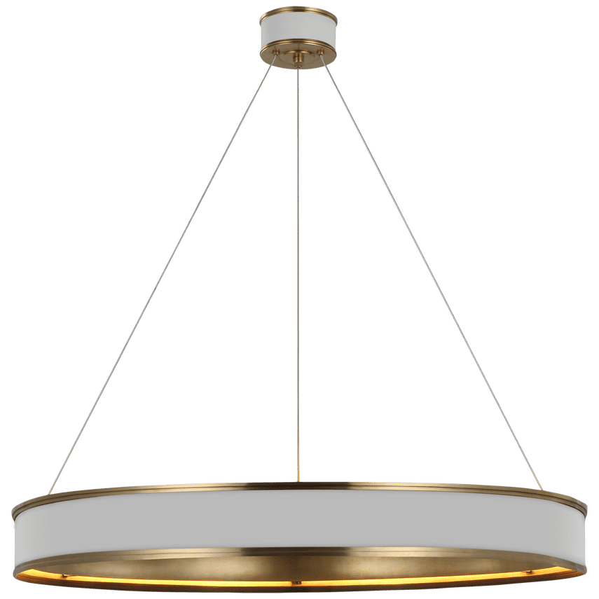 Matte White and Antique-Burnished Brass