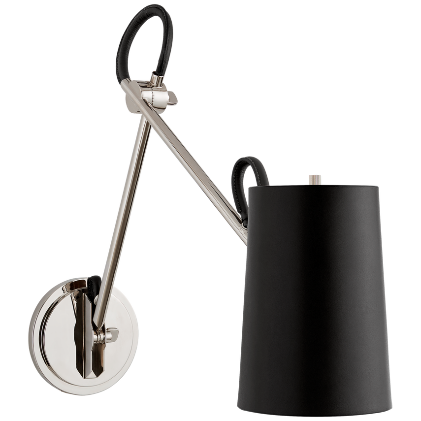 Polished Nickel - Chocolate Leather