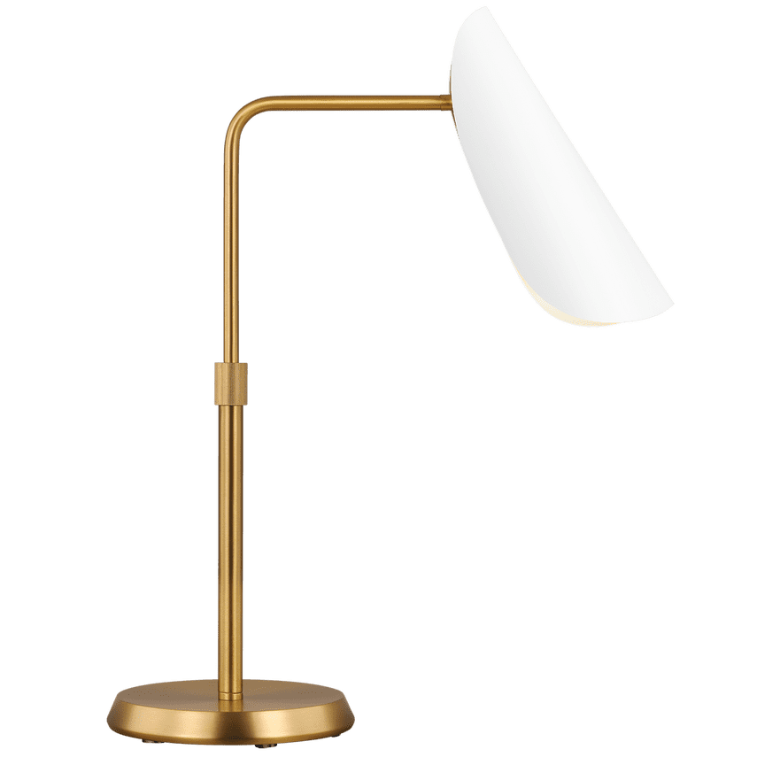 Matte White and Burnished Brass